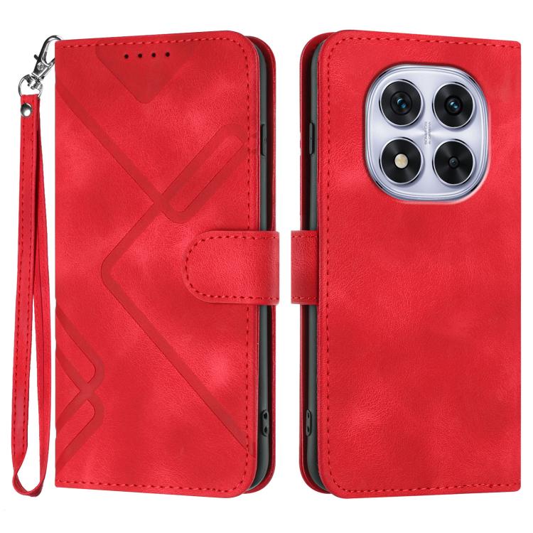 Line Pattern Skin Feel Leather Phone Case, For Redmi A7 Pro 171mm / Poco C85x 5G, For Redmi Turbo 5 Max / Poco X8 Pro Max, For Redmi Turbo 5 5G / Poco X8 Pro 5G, For Redmi Note 15 4G / 5G 164mm / Poco M8 5G, For Redmi K90 Pro Max / Poco F8 Ultra       ...