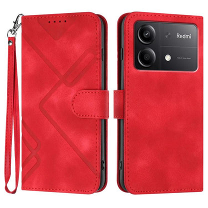 Line Pattern Skin Feel Leather Phone Case, For Redmi Note 14 5G, For Redmi Note 14 Pro+ 5G, For Redmi Note 14 Pro 5G, For Redmi 13 4G, For Redmi Turbo 3 / Poco F6, For Redmi Note 13R Pro / Poco X6 Neo, For Redmi Note 12 Turbo / Poco F5