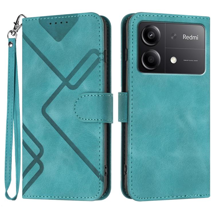 Line Pattern Skin Feel Leather Phone Case, For Redmi Note 14 5G, For Redmi Note 14 Pro+ 5G, For Redmi Note 14 Pro 5G, For Redmi 13 4G, For Redmi Turbo 3 / Poco F6, For Redmi Note 13R Pro / Poco X6 Neo, For Redmi Note 12 Turbo / Poco F5