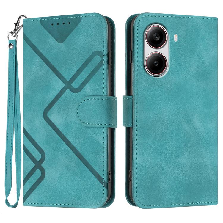 Line Pattern Skin Feel Leather Phone Case, For Redmi A7 Pro 171mm / Poco C85x 5G, For Redmi Turbo 5 Max / Poco X8 Pro Max, For Redmi Turbo 5 5G / Poco X8 Pro 5G, For Redmi Note 15 4G / 5G 164mm / Poco M8 5G, For Redmi K90 Pro Max / Poco F8 Ultra       ...