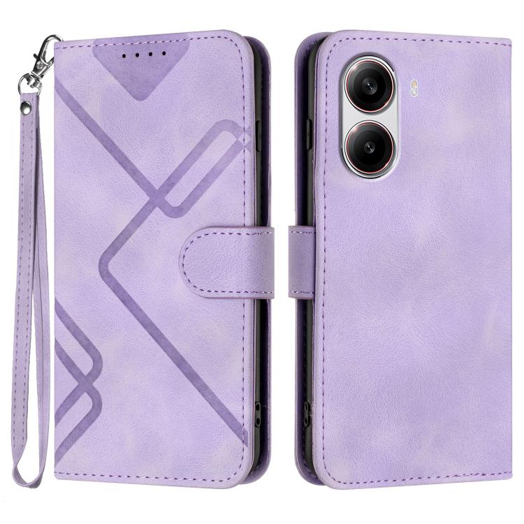Line Pattern Skin Feel Leather Phone Case, For Redmi A7 Pro 171mm / Poco C85x 5G, For Redmi Turbo 5 Max / Poco X8 Pro Max, For Redmi Turbo 5 5G / Poco X8 Pro 5G, For Redmi Note 15 4G / 5G 164mm / Poco M8 5G, For Redmi K90 Pro Max / Poco F8 Ultra       ...