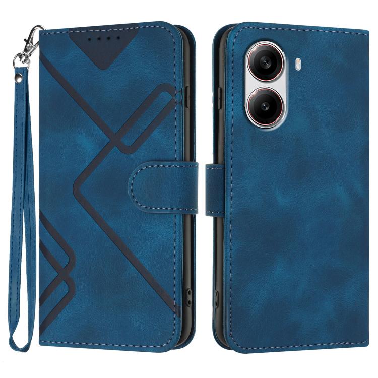 Line Pattern Skin Feel Leather Phone Case, For Redmi A7 Pro 171mm / Poco C85x 5G, For Redmi Turbo 5 Max / Poco X8 Pro Max, For Redmi Turbo 5 5G / Poco X8 Pro 5G, For Redmi Note 15 4G / 5G 164mm / Poco M8 5G, For Redmi K90 Pro Max / Poco F8 Ultra       ...
