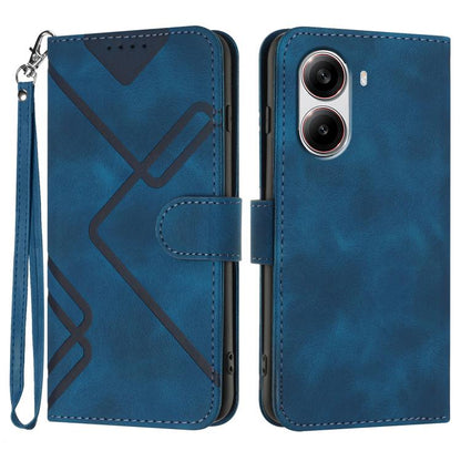 Line Pattern Skin Feel Leather Phone Case, For Redmi A7 Pro 171mm / Poco C85x 5G, For Redmi Turbo 5 Max / Poco X8 Pro Max, For Redmi Turbo 5 5G / Poco X8 Pro 5G, For Redmi Note 15 4G / 5G 164mm / Poco M8 5G, For Redmi K90 Pro Max / Poco F8 Ultra       ...