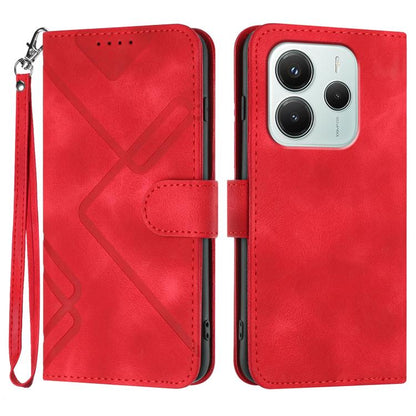 Line Pattern Skin Feel Leather Phone Case, For Redmi A7 Pro 171mm / Poco C85x 5G, For Redmi Turbo 5 Max / Poco X8 Pro Max, For Redmi Turbo 5 5G / Poco X8 Pro 5G, For Redmi Note 15 4G / 5G 164mm / Poco M8 5G, For Redmi K90 Pro Max / Poco F8 Ultra       ...