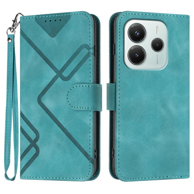 Line Pattern Skin Feel Leather Phone Case, For Redmi A7 Pro 171mm / Poco C85x 5G, For Redmi Turbo 5 Max / Poco X8 Pro Max, For Redmi Turbo 5 5G / Poco X8 Pro 5G, For Redmi Note 15 4G / 5G 164mm / Poco M8 5G, For Redmi K90 Pro Max / Poco F8 Ultra       ...