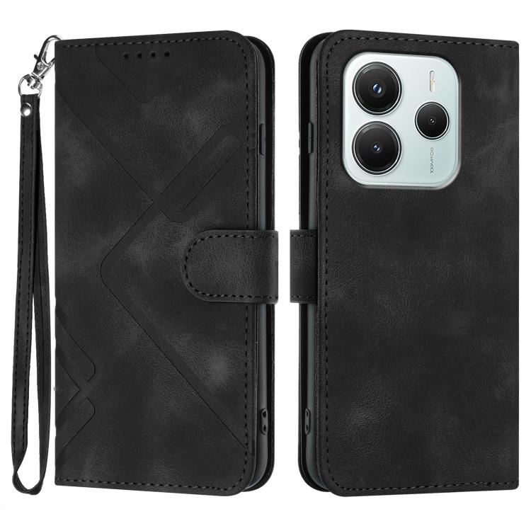 Line Pattern Skin Feel Leather Phone Case, For Redmi A7 Pro 171mm / Poco C85x 5G, For Redmi Turbo 5 Max / Poco X8 Pro Max, For Redmi Turbo 5 5G / Poco X8 Pro 5G, For Redmi Note 15 4G / 5G 164mm / Poco M8 5G, For Redmi K90 Pro Max / Poco F8 Ultra       ...