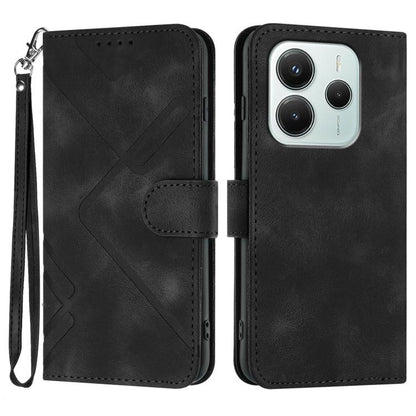 Line Pattern Skin Feel Leather Phone Case, For Redmi A7 Pro 171mm / Poco C85x 5G, For Redmi Turbo 5 Max / Poco X8 Pro Max, For Redmi Turbo 5 5G / Poco X8 Pro 5G, For Redmi Note 15 4G / 5G 164mm / Poco M8 5G, For Redmi K90 Pro Max / Poco F8 Ultra       ...