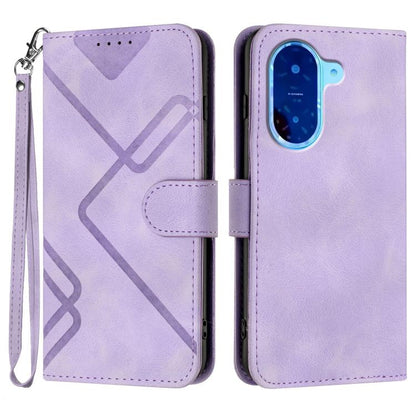 Line Pattern Skin Feel Leather Phone Case, For Redmi A7 Pro 171mm / Poco C85x 5G, For Redmi Turbo 5 Max / Poco X8 Pro Max, For Redmi Turbo 5 5G / Poco X8 Pro 5G, For Redmi Note 15 4G / 5G 164mm / Poco M8 5G, For Redmi K90 Pro Max / Poco F8 Ultra       ...