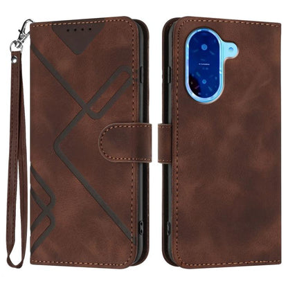 Line Pattern Skin Feel Leather Phone Case, For Redmi A7 Pro 171mm / Poco C85x 5G, For Redmi Turbo 5 Max / Poco X8 Pro Max, For Redmi Turbo 5 5G / Poco X8 Pro 5G, For Redmi Note 15 4G / 5G 164mm / Poco M8 5G, For Redmi K90 Pro Max / Poco F8 Ultra       ...