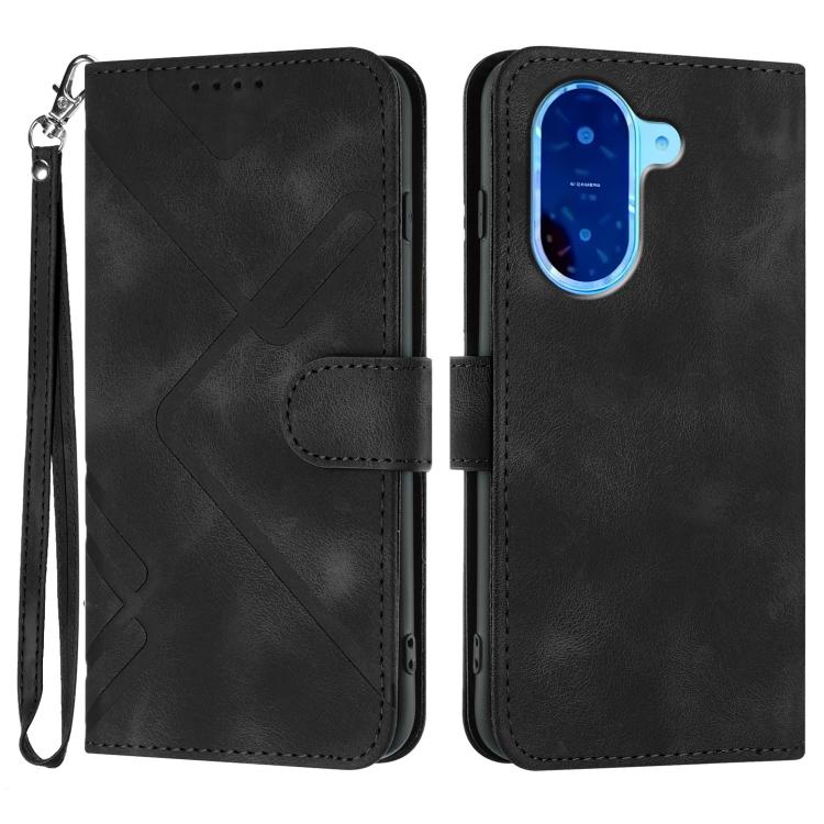 Line Pattern Skin Feel Leather Phone Case, For Redmi A7 Pro 171mm / Poco C85x 5G, For Redmi Turbo 5 Max / Poco X8 Pro Max, For Redmi Turbo 5 5G / Poco X8 Pro 5G, For Redmi Note 15 4G / 5G 164mm / Poco M8 5G, For Redmi K90 Pro Max / Poco F8 Ultra       ...