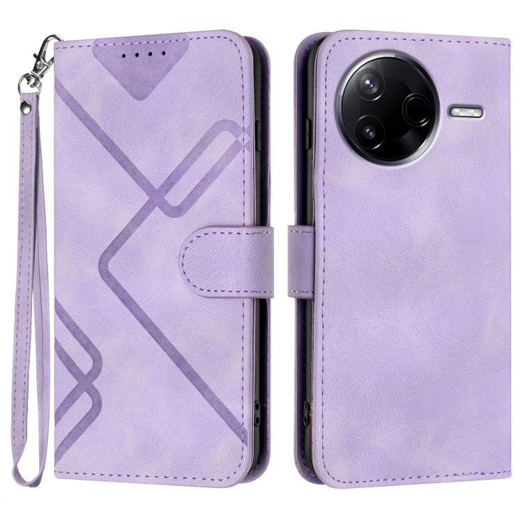 Line Pattern Skin Feel Leather Phone Case, For Redmi A7 Pro 171mm / Poco C85x 5G, For Redmi Turbo 5 Max / Poco X8 Pro Max, For Redmi Turbo 5 5G / Poco X8 Pro 5G, For Redmi Note 15 4G / 5G 164mm / Poco M8 5G, For Redmi K90 Pro Max / Poco F8 Ultra       ...