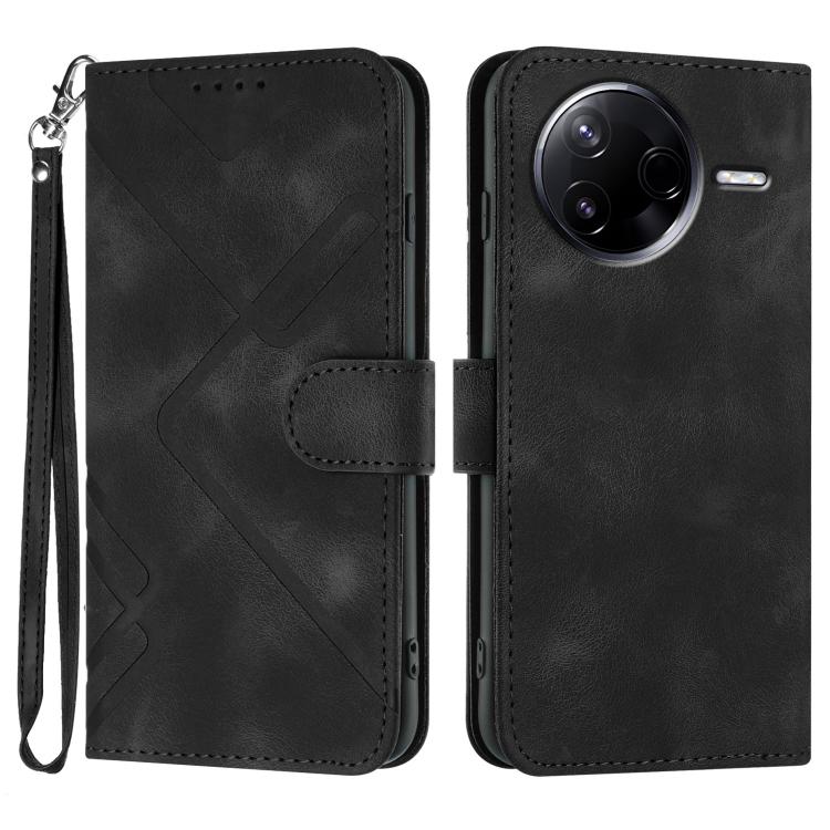Line Pattern Skin Feel Leather Phone Case, For Redmi A7 Pro 171mm / Poco C85x 5G, For Redmi Turbo 5 Max / Poco X8 Pro Max, For Redmi Turbo 5 5G / Poco X8 Pro 5G, For Redmi Note 15 4G / 5G 164mm / Poco M8 5G, For Redmi K90 Pro Max / Poco F8 Ultra       ...