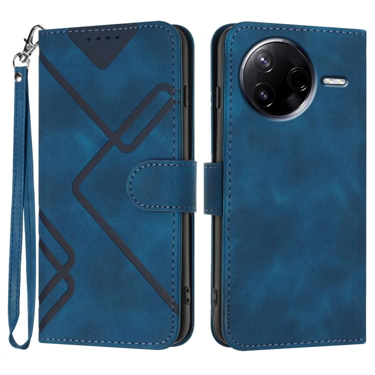 Line Pattern Skin Feel Leather Phone Case, For Redmi A7 Pro 171mm / Poco C85x 5G, For Redmi Turbo 5 Max / Poco X8 Pro Max, For Redmi Turbo 5 5G / Poco X8 Pro 5G, For Redmi Note 15 4G / 5G 164mm / Poco M8 5G, For Redmi K90 Pro Max / Poco F8 Ultra       ...