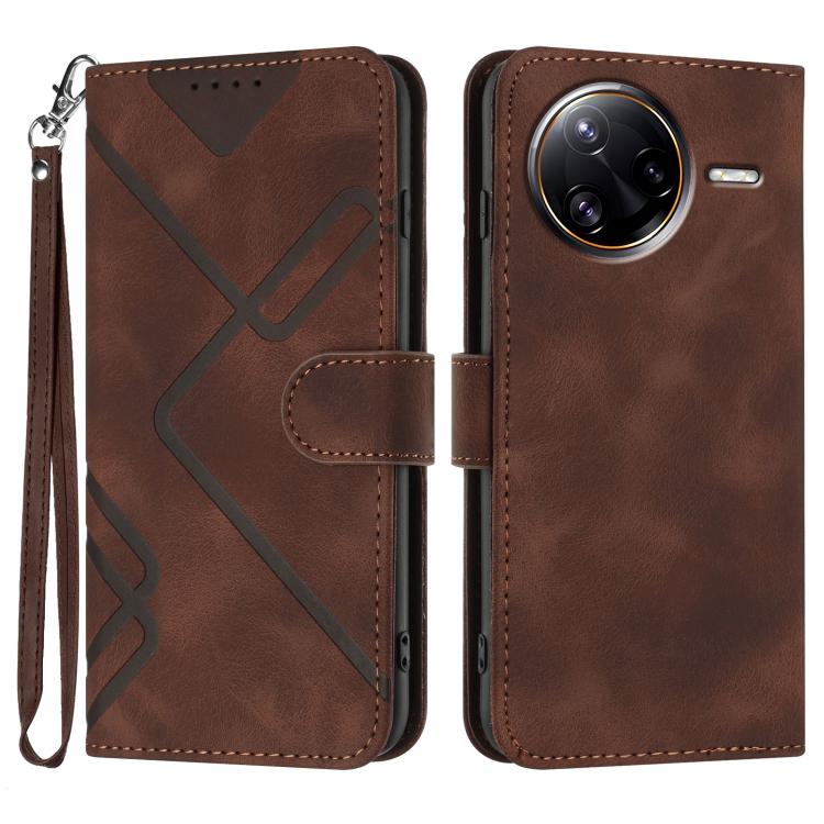 Line Pattern Skin Feel Leather Phone Case, For Redmi A7 Pro 171mm / Poco C85x 5G, For Redmi Turbo 5 Max / Poco X8 Pro Max, For Redmi Turbo 5 5G / Poco X8 Pro 5G, For Redmi Note 15 4G / 5G 164mm / Poco M8 5G, For Redmi K90 Pro Max / Poco F8 Ultra       ...