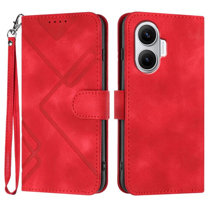 Line Pattern Skin Feel Leather Phone Case, For Redmi A7 Pro 171mm / Poco C85x 5G, For Redmi Turbo 5 Max / Poco X8 Pro Max, For Redmi Turbo 5 5G / Poco X8 Pro 5G, For Redmi Note 15 4G / 5G 164mm / Poco M8 5G, For Redmi K90 Pro Max / Poco F8 Ultra       ...