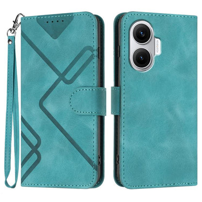 Line Pattern Skin Feel Leather Phone Case, For Redmi A7 Pro 171mm / Poco C85x 5G, For Redmi Turbo 5 Max / Poco X8 Pro Max, For Redmi Turbo 5 5G / Poco X8 Pro 5G, For Redmi Note 15 4G / 5G 164mm / Poco M8 5G, For Redmi K90 Pro Max / Poco F8 Ultra       ...