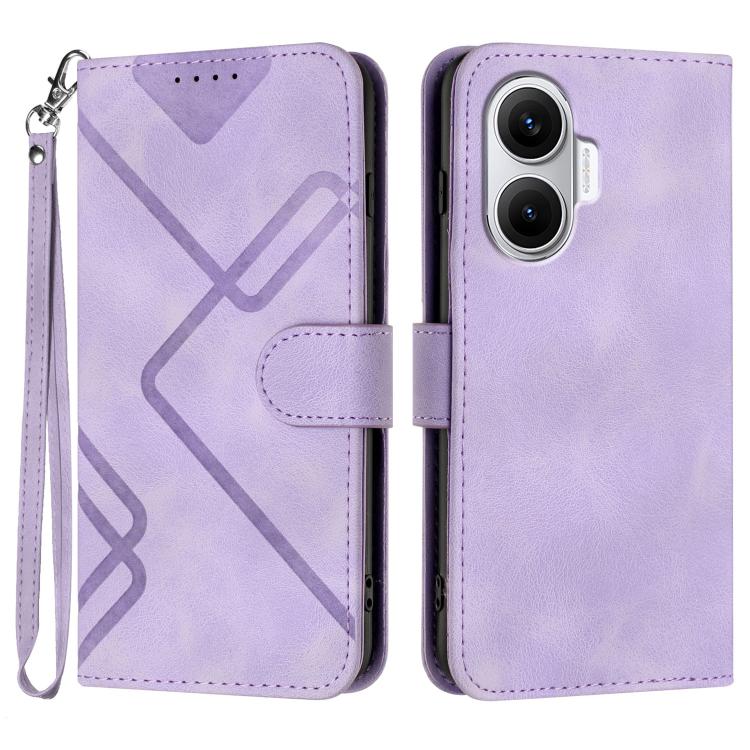 Line Pattern Skin Feel Leather Phone Case, For Redmi A7 Pro 171mm / Poco C85x 5G, For Redmi Turbo 5 Max / Poco X8 Pro Max, For Redmi Turbo 5 5G / Poco X8 Pro 5G, For Redmi Note 15 4G / 5G 164mm / Poco M8 5G, For Redmi K90 Pro Max / Poco F8 Ultra       ...