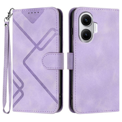 Line Pattern Skin Feel Leather Phone Case, For Redmi A7 Pro 171mm / Poco C85x 5G, For Redmi Turbo 5 Max / Poco X8 Pro Max, For Redmi Turbo 5 5G / Poco X8 Pro 5G, For Redmi Note 15 4G / 5G 164mm / Poco M8 5G, For Redmi K90 Pro Max / Poco F8 Ultra       ...