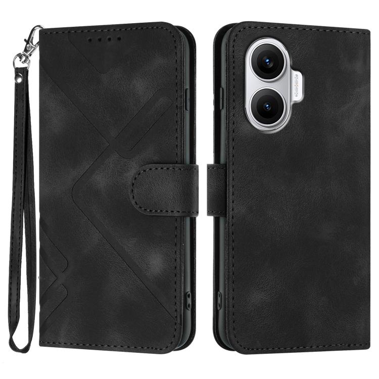 Line Pattern Skin Feel Leather Phone Case, For Redmi A7 Pro 171mm / Poco C85x 5G, For Redmi Turbo 5 Max / Poco X8 Pro Max, For Redmi Turbo 5 5G / Poco X8 Pro 5G, For Redmi Note 15 4G / 5G 164mm / Poco M8 5G, For Redmi K90 Pro Max / Poco F8 Ultra       ...