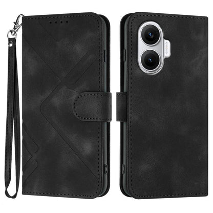 Line Pattern Skin Feel Leather Phone Case, For Redmi A7 Pro 171mm / Poco C85x 5G, For Redmi Turbo 5 Max / Poco X8 Pro Max, For Redmi Turbo 5 5G / Poco X8 Pro 5G, For Redmi Note 15 4G / 5G 164mm / Poco M8 5G, For Redmi K90 Pro Max / Poco F8 Ultra       ...