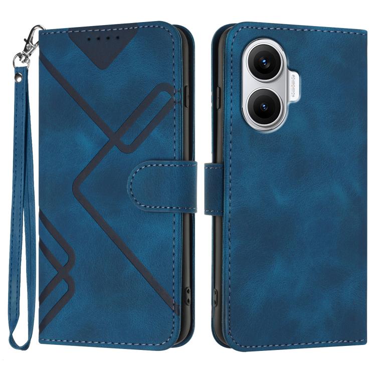Line Pattern Skin Feel Leather Phone Case, For Redmi A7 Pro 171mm / Poco C85x 5G, For Redmi Turbo 5 Max / Poco X8 Pro Max, For Redmi Turbo 5 5G / Poco X8 Pro 5G, For Redmi Note 15 4G / 5G 164mm / Poco M8 5G, For Redmi K90 Pro Max / Poco F8 Ultra       ...