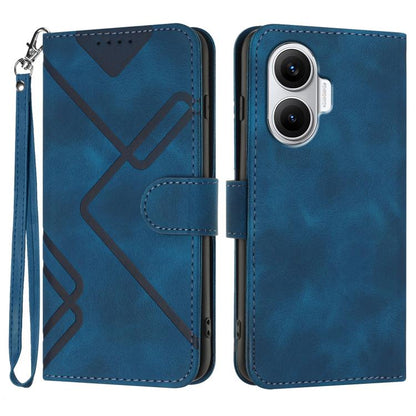 Line Pattern Skin Feel Leather Phone Case, For Redmi A7 Pro 171mm / Poco C85x 5G, For Redmi Turbo 5 Max / Poco X8 Pro Max, For Redmi Turbo 5 5G / Poco X8 Pro 5G, For Redmi Note 15 4G / 5G 164mm / Poco M8 5G, For Redmi K90 Pro Max / Poco F8 Ultra       ...