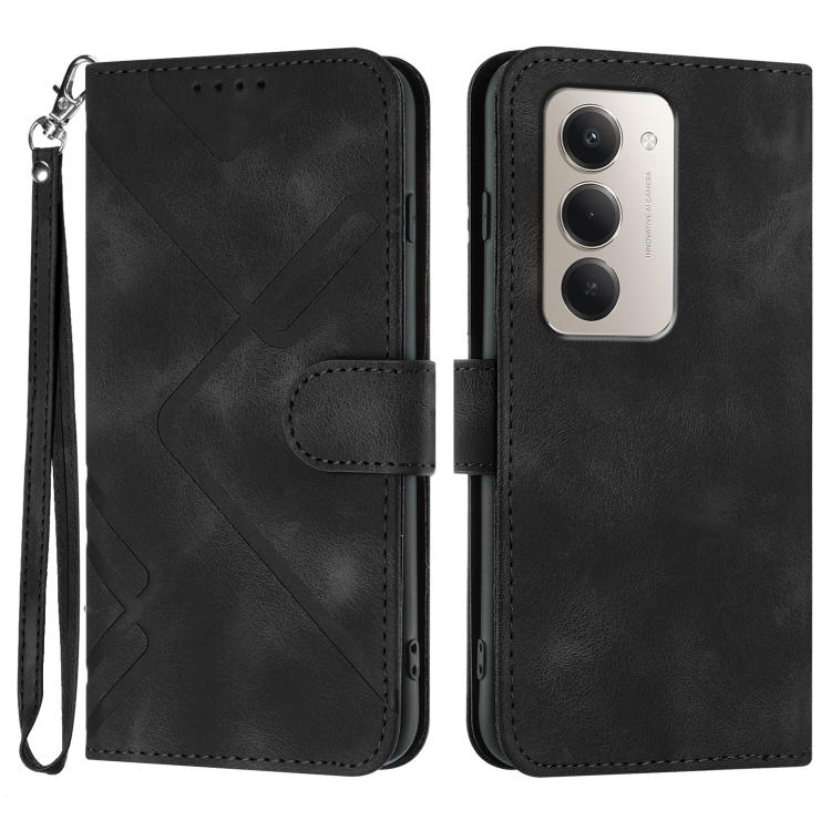 Line Pattern Skin Feel Leather Phone Case, For Redmi A7 Pro 171mm / Poco C85x 5G, For Redmi Turbo 5 Max / Poco X8 Pro Max, For Redmi Turbo 5 5G / Poco X8 Pro 5G, For Redmi Note 15 4G / 5G 164mm / Poco M8 5G, For Redmi K90 Pro Max / Poco F8 Ultra       ...