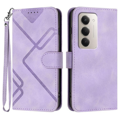 Line Pattern Skin Feel Leather Phone Case, For Redmi A7 Pro 171mm / Poco C85x 5G, For Redmi Turbo 5 Max / Poco X8 Pro Max, For Redmi Turbo 5 5G / Poco X8 Pro 5G, For Redmi Note 15 4G / 5G 164mm / Poco M8 5G, For Redmi K90 Pro Max / Poco F8 Ultra       ...