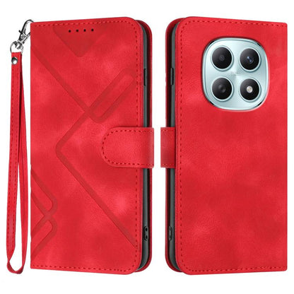 Line Pattern Skin Feel Leather Phone Case, For Redmi A7 Pro 171mm / Poco C85x 5G, For Redmi Turbo 5 Max / Poco X8 Pro Max, For Redmi Turbo 5 5G / Poco X8 Pro 5G, For Redmi Note 15 4G / 5G 164mm / Poco M8 5G, For Redmi K90 Pro Max / Poco F8 Ultra       ...