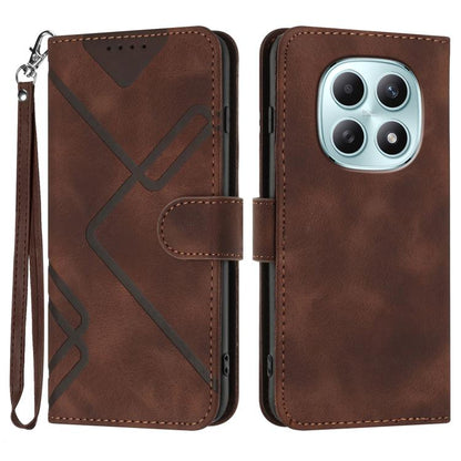 Line Pattern Skin Feel Leather Phone Case, For Redmi A7 Pro 171mm / Poco C85x 5G, For Redmi Turbo 5 Max / Poco X8 Pro Max, For Redmi Turbo 5 5G / Poco X8 Pro 5G, For Redmi Note 15 4G / 5G 164mm / Poco M8 5G, For Redmi K90 Pro Max / Poco F8 Ultra       ...