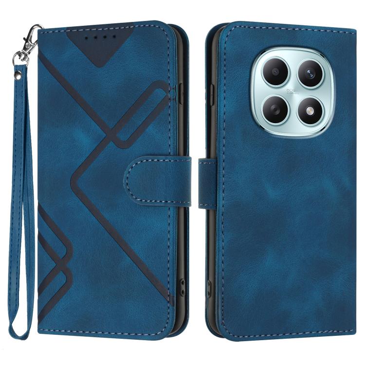 Line Pattern Skin Feel Leather Phone Case, For Redmi A7 Pro 171mm / Poco C85x 5G, For Redmi Turbo 5 Max / Poco X8 Pro Max, For Redmi Turbo 5 5G / Poco X8 Pro 5G, For Redmi Note 15 4G / 5G 164mm / Poco M8 5G, For Redmi K90 Pro Max / Poco F8 Ultra       ...