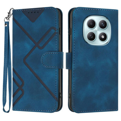 Line Pattern Skin Feel Leather Phone Case, For Redmi A7 Pro 171mm / Poco C85x 5G, For Redmi Turbo 5 Max / Poco X8 Pro Max, For Redmi Turbo 5 5G / Poco X8 Pro 5G, For Redmi Note 15 4G / 5G 164mm / Poco M8 5G, For Redmi K90 Pro Max / Poco F8 Ultra       ...
