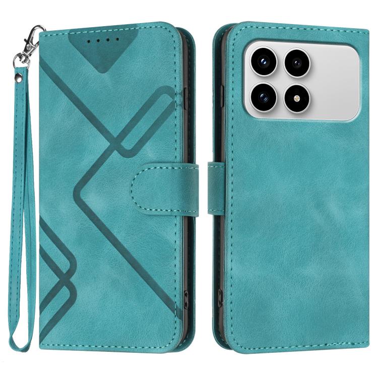 Line Pattern Skin Feel Leather Phone Case, For Redmi A7 Pro 171mm / Poco C85x 5G, For Redmi Turbo 5 Max / Poco X8 Pro Max, For Redmi Turbo 5 5G / Poco X8 Pro 5G, For Redmi Note 15 4G / 5G 164mm / Poco M8 5G, For Redmi K90 Pro Max / Poco F8 Ultra       ...