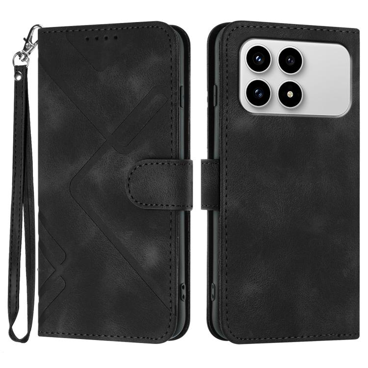 Line Pattern Skin Feel Leather Phone Case, For Redmi A7 Pro 171mm / Poco C85x 5G, For Redmi Turbo 5 Max / Poco X8 Pro Max, For Redmi Turbo 5 5G / Poco X8 Pro 5G, For Redmi Note 15 4G / 5G 164mm / Poco M8 5G, For Redmi K90 Pro Max / Poco F8 Ultra       ...