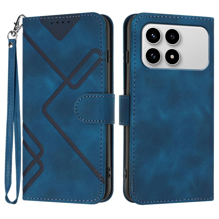 Line Pattern Skin Feel Leather Phone Case, For Redmi A7 Pro 171mm / Poco C85x 5G, For Redmi Turbo 5 Max / Poco X8 Pro Max, For Redmi Turbo 5 5G / Poco X8 Pro 5G, For Redmi Note 15 4G / 5G 164mm / Poco M8 5G, For Redmi K90 Pro Max / Poco F8 Ultra       ...