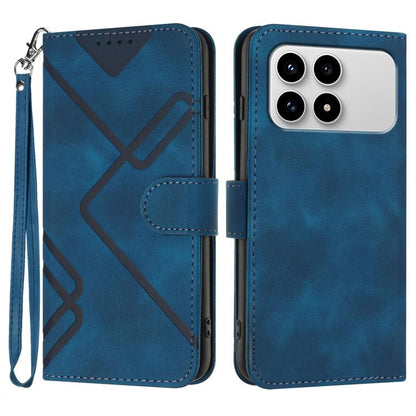 Line Pattern Skin Feel Leather Phone Case, For Redmi A7 Pro 171mm / Poco C85x 5G, For Redmi Turbo 5 Max / Poco X8 Pro Max, For Redmi Turbo 5 5G / Poco X8 Pro 5G, For Redmi Note 15 4G / 5G 164mm / Poco M8 5G, For Redmi K90 Pro Max / Poco F8 Ultra       ...