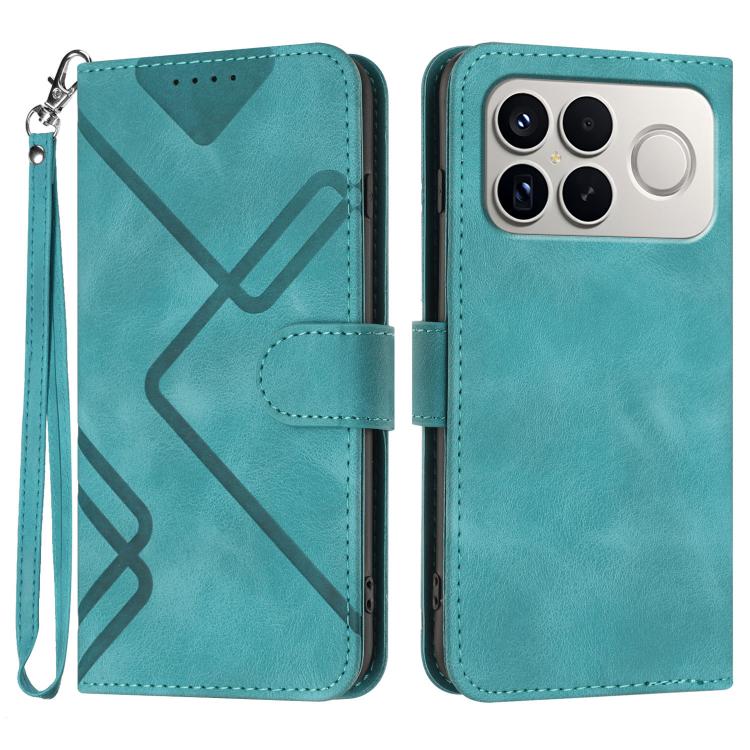 Line Pattern Skin Feel Leather Phone Case, For Redmi A7 Pro 171mm / Poco C85x 5G, For Redmi Turbo 5 Max / Poco X8 Pro Max, For Redmi Turbo 5 5G / Poco X8 Pro 5G, For Redmi Note 15 4G / 5G 164mm / Poco M8 5G, For Redmi K90 Pro Max / Poco F8 Ultra       ...