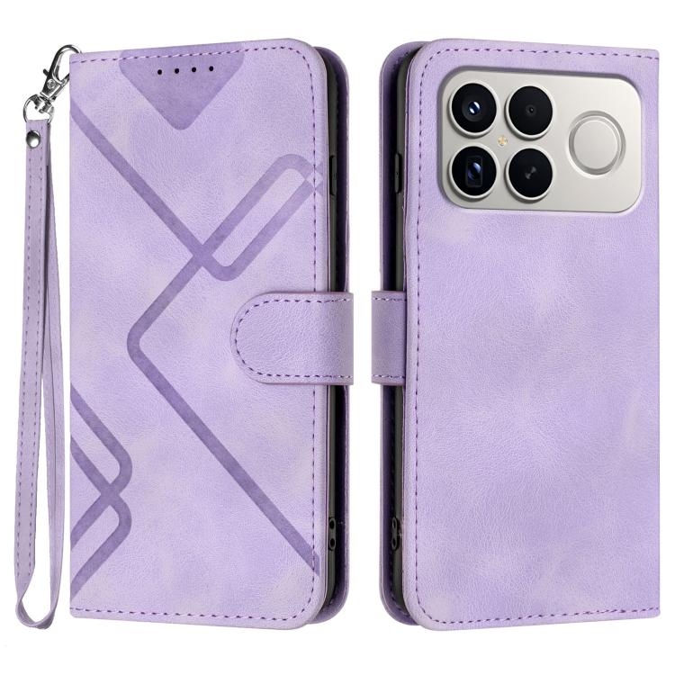 Line Pattern Skin Feel Leather Phone Case, For Redmi A7 Pro 171mm / Poco C85x 5G, For Redmi Turbo 5 Max / Poco X8 Pro Max, For Redmi Turbo 5 5G / Poco X8 Pro 5G, For Redmi Note 15 4G / 5G 164mm / Poco M8 5G, For Redmi K90 Pro Max / Poco F8 Ultra       ...