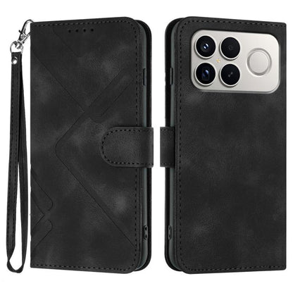 Line Pattern Skin Feel Leather Phone Case, For Redmi A7 Pro 171mm / Poco C85x 5G, For Redmi Turbo 5 Max / Poco X8 Pro Max, For Redmi Turbo 5 5G / Poco X8 Pro 5G, For Redmi Note 15 4G / 5G 164mm / Poco M8 5G, For Redmi K90 Pro Max / Poco F8 Ultra       ...