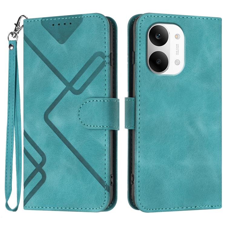 Line Pattern Skin Feel Leather Phone Case, For Redmi A7 Pro 171mm / Poco C85x 5G, For Redmi Turbo 5 Max / Poco X8 Pro Max, For Redmi Turbo 5 5G / Poco X8 Pro 5G, For Redmi Note 15 4G / 5G 164mm / Poco M8 5G, For Redmi K90 Pro Max / Poco F8 Ultra       ...