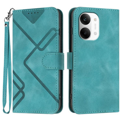 Line Pattern Skin Feel Leather Phone Case, For Redmi A7 Pro 171mm / Poco C85x 5G, For Redmi Turbo 5 Max / Poco X8 Pro Max, For Redmi Turbo 5 5G / Poco X8 Pro 5G, For Redmi Note 15 4G / 5G 164mm / Poco M8 5G, For Redmi K90 Pro Max / Poco F8 Ultra       ...
