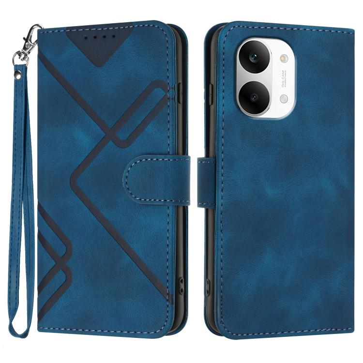 Line Pattern Skin Feel Leather Phone Case, For Redmi A7 Pro 171mm / Poco C85x 5G, For Redmi Turbo 5 Max / Poco X8 Pro Max, For Redmi Turbo 5 5G / Poco X8 Pro 5G, For Redmi Note 15 4G / 5G 164mm / Poco M8 5G, For Redmi K90 Pro Max / Poco F8 Ultra       ...
