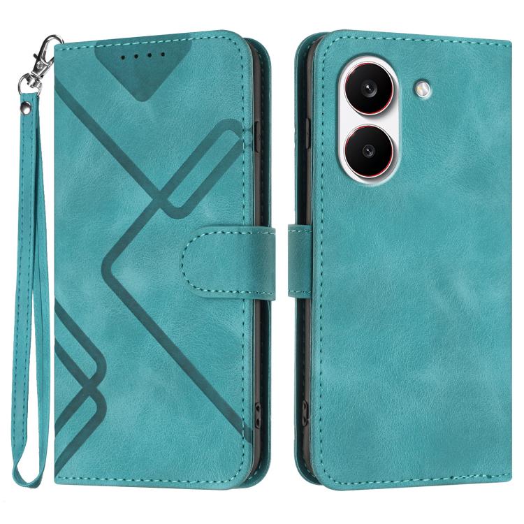 Line Pattern Skin Feel Leather Phone Case, For Redmi A7 Pro 171mm / Poco C85x 5G, For Redmi Turbo 5 Max / Poco X8 Pro Max, For Redmi Turbo 5 5G / Poco X8 Pro 5G, For Redmi Note 15 4G / 5G 164mm / Poco M8 5G, For Redmi K90 Pro Max / Poco F8 Ultra       ...