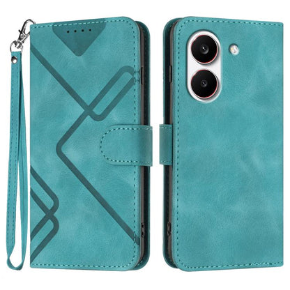Line Pattern Skin Feel Leather Phone Case, For Redmi A7 Pro 171mm / Poco C85x 5G, For Redmi Turbo 5 Max / Poco X8 Pro Max, For Redmi Turbo 5 5G / Poco X8 Pro 5G, For Redmi Note 15 4G / 5G 164mm / Poco M8 5G, For Redmi K90 Pro Max / Poco F8 Ultra       ...