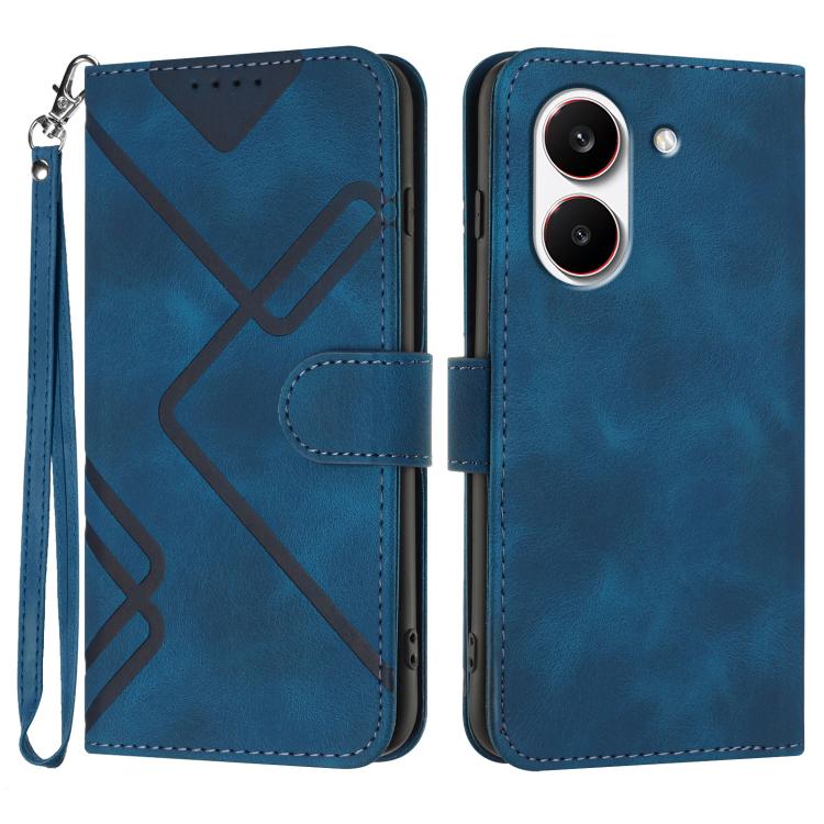 Line Pattern Skin Feel Leather Phone Case, For Redmi A7 Pro 171mm / Poco C85x 5G, For Redmi Turbo 5 Max / Poco X8 Pro Max, For Redmi Turbo 5 5G / Poco X8 Pro 5G, For Redmi Note 15 4G / 5G 164mm / Poco M8 5G, For Redmi K90 Pro Max / Poco F8 Ultra       ...