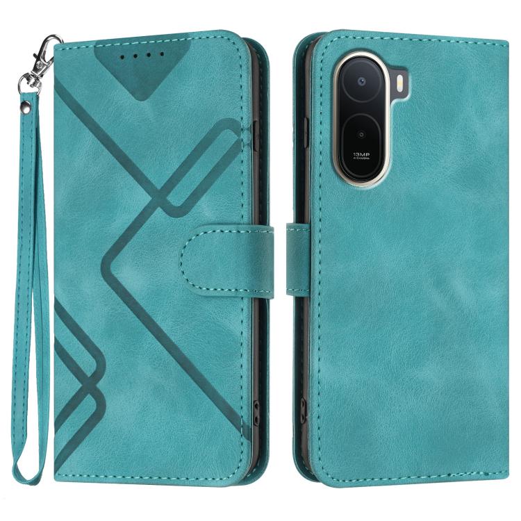 Line Pattern Skin Feel Leather Phone Case, For Redmi A7 Pro 171mm / Poco C85x 5G, For Redmi Turbo 5 Max / Poco X8 Pro Max, For Redmi Turbo 5 5G / Poco X8 Pro 5G, For Redmi Note 15 4G / 5G 164mm / Poco M8 5G, For Redmi K90 Pro Max / Poco F8 Ultra       ...