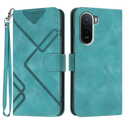 Line Pattern Skin Feel Leather Phone Case, For Redmi A7 Pro 171mm / Poco C85x 5G, For Redmi Turbo 5 Max / Poco X8 Pro Max, For Redmi Turbo 5 5G / Poco X8 Pro 5G, For Redmi Note 15 4G / 5G 164mm / Poco M8 5G, For Redmi K90 Pro Max / Poco F8 Ultra       ...