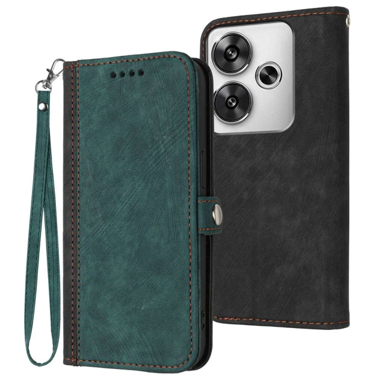 Side Buckle Double Fold Hand Strap Leather Phone Case, For Redmi Note 14 5G, For Redmi Note 14 Pro+ 5G, For Redmi Note 14 Pro 5G, For Redmi 13 4G, For Redmi Turbo 3 / Poco F6, For Redmi Note 13R Pro / X6 Neo, For Redmi Note 12 Turbo / Poco F5