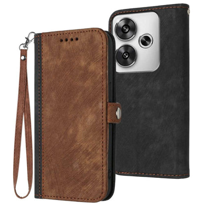 Side Buckle Double Fold Hand Strap Leather Phone Case, For Redmi Note 14 5G, For Redmi Note 14 Pro+ 5G, For Redmi Note 14 Pro 5G, For Redmi 13 4G, For Redmi Turbo 3 / Poco F6, For Redmi Note 13R Pro / X6 Neo, For Redmi Note 12 Turbo / Poco F5