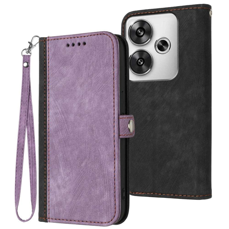 Side Buckle Double Fold Hand Strap Leather Phone Case, For Redmi Note 14 5G, For Redmi Note 14 Pro+ 5G, For Redmi Note 14 Pro 5G, For Redmi 13 4G, For Redmi Turbo 3 / Poco F6, For Redmi Note 13R Pro / X6 Neo, For Redmi Note 12 Turbo / Poco F5